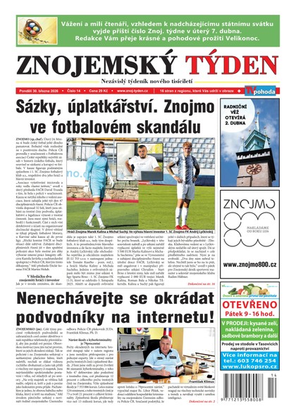 E-magazín Znojemský týden 14/2026 - Znojemský týden