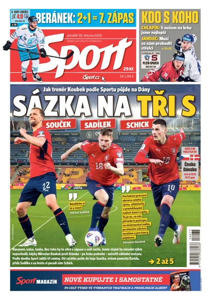E-magazín Sport - 30.03.2026 - CZECH NEWS CENTER a. s.