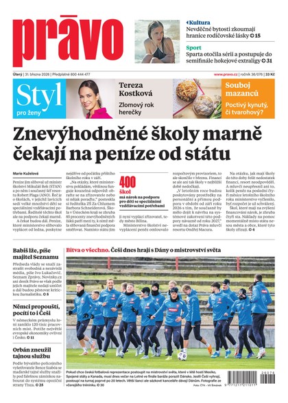 E-magazín Deník Právo - 31.3.2026 - Borgis, a.s.