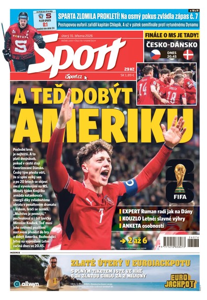 E-magazín Sport - 31.03.2026 - CZECH NEWS CENTER a. s.