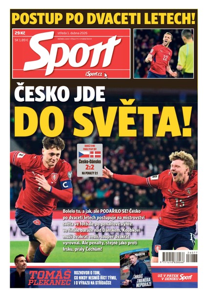 E-magazín Sport - 01.04.2026 - CZECH NEWS CENTER a. s.