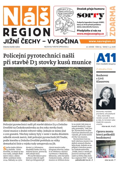 E-magazín Náš Region - Jižní Čechy 15/2026 - A 11 s.r.o.
