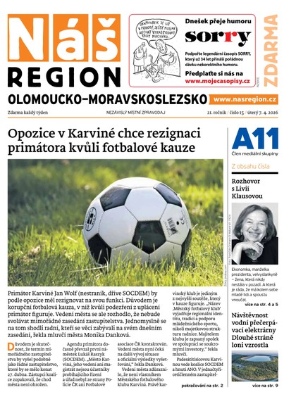 E-magazín Náš Region - Olomoucko/Moravskoslezsko 15/2026 - A 11 s.r.o.