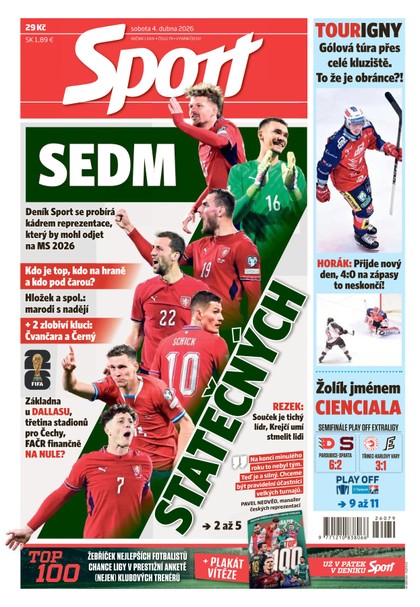 E-magazín Sport - 04.04.2026 - CZECH NEWS CENTER a. s.