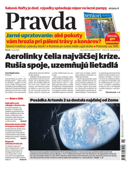 E-magazín Denník Pravda 7. 4. 2026 - OUR MEDIA SR a. s.