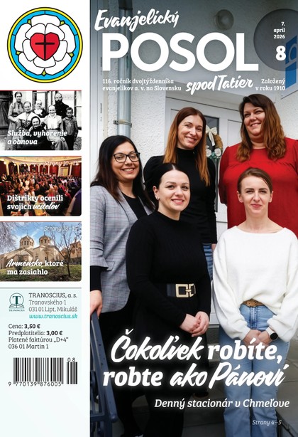 E-magazín Evanjelický posol spod Tatier 08/2026  - TRANOSCIUS a.s.