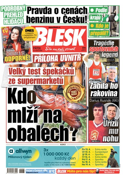 E-magazín Blesk - 10.04.2026 - CZECH NEWS CENTER a. s.