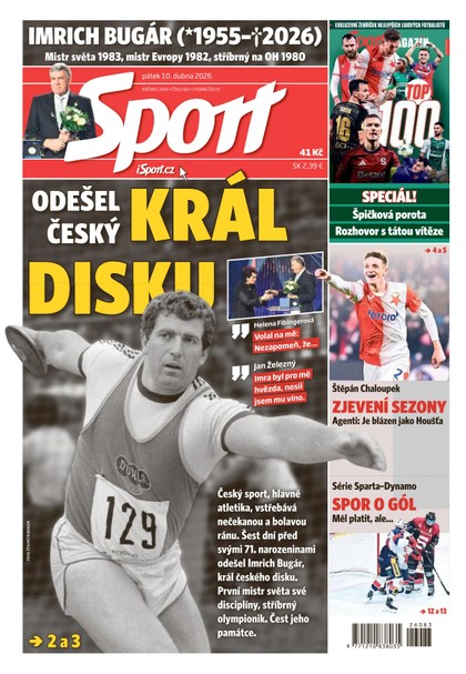E-magazín Sport - 10.04.2026 - CZECH NEWS CENTER a. s.