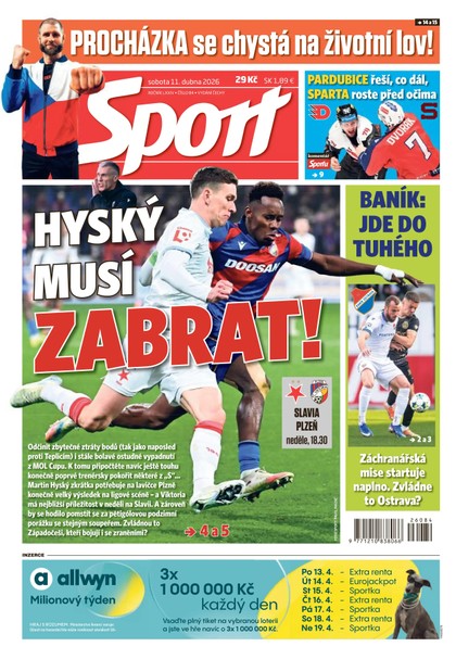 E-magazín Sport - 11.04.2026 - CZECH NEWS CENTER a. s.