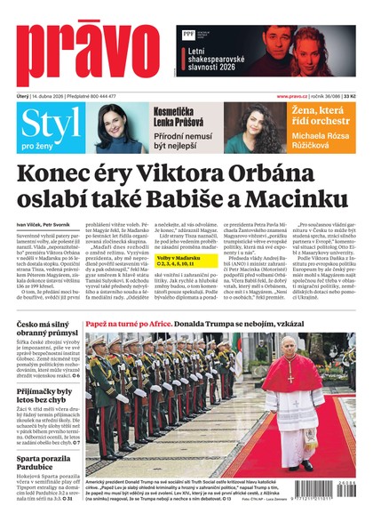 E-magazín Deník Právo - 14.4.2026 - Borgis, a.s.