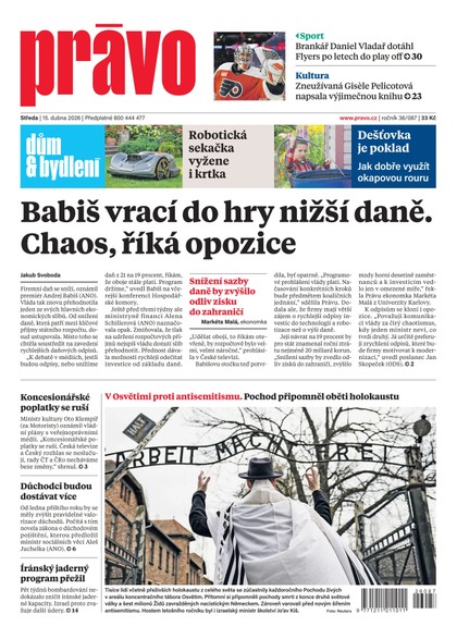 E-magazín Deník Právo - 15.4.2026 - Borgis, a.s.