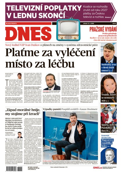 E-magazín MF DNES - 15.04.2026 - MAFRA, a.s.