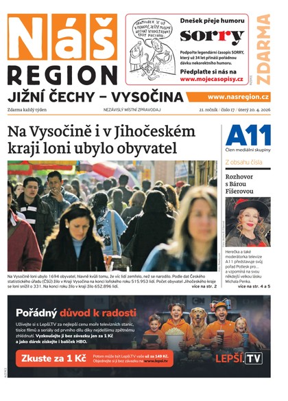 E-magazín Náš Region - Jižní Čechy 17/2026 - A 11 s.r.o.