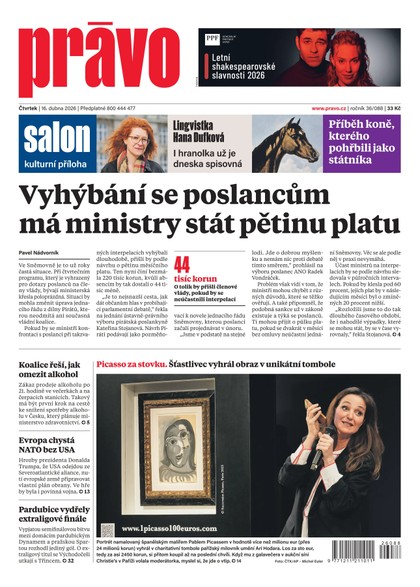 E-magazín Deník Právo - 16.4.2026 - Borgis, a.s.