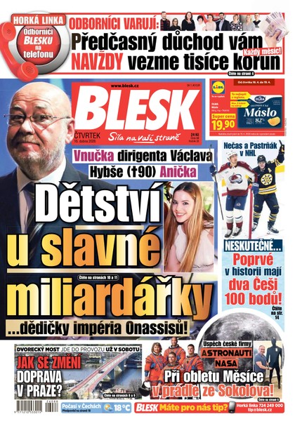 E-magazín Blesk - 16.04.2026 - CZECH NEWS CENTER a. s.