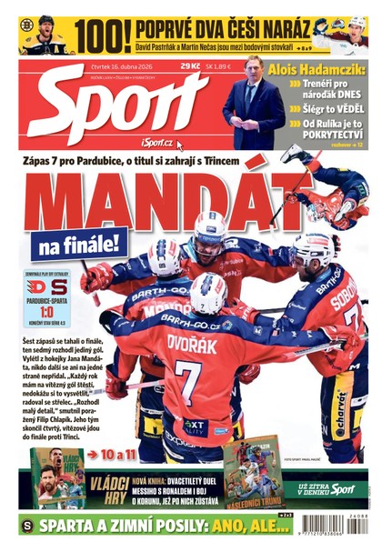 E-magazín Sport - 16.04.2026 - CZECH NEWS CENTER a. s.
