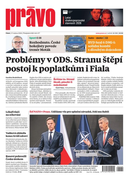 E-magazín Deník Právo - 17.4.2026 - Borgis, a.s.