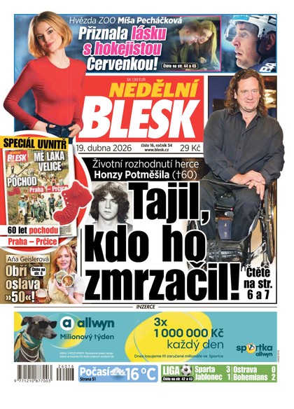 E-magazín NEDĚLNÍ BLESK - 19.04.2026 - CZECH NEWS CENTER a. s.