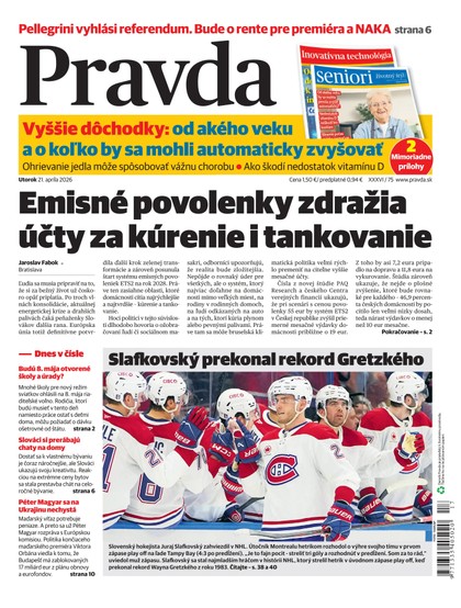 E-magazín Denník Pravda 21. 4. 2026 - OUR MEDIA SR a. s.