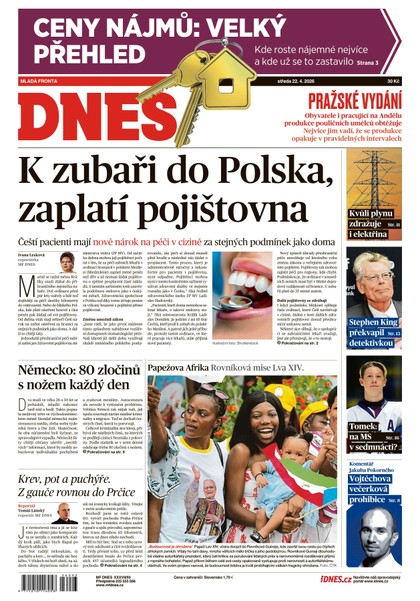 E-magazín MF DNES - 22.04.2026 - MAFRA, a.s.