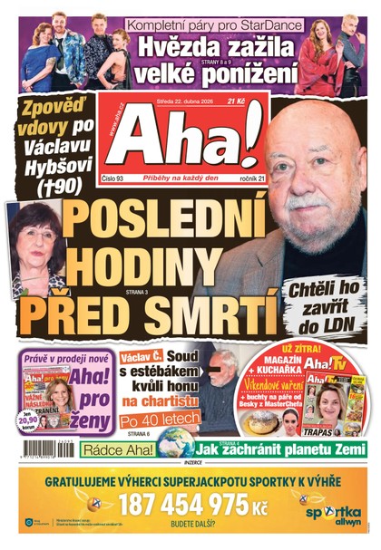 E-magazín AHA! - 22.04.2026 - CZECH NEWS CENTER a. s.