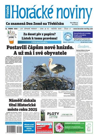 E-magazín Horácké noviny 17/2026 - Horácké noviny