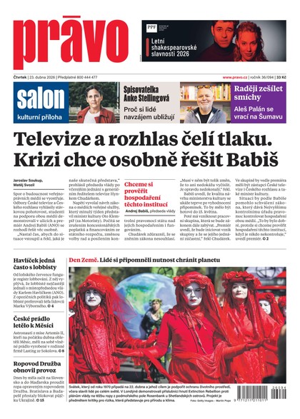 E-magazín Deník Právo - 23.4.2026 - Borgis, a.s.