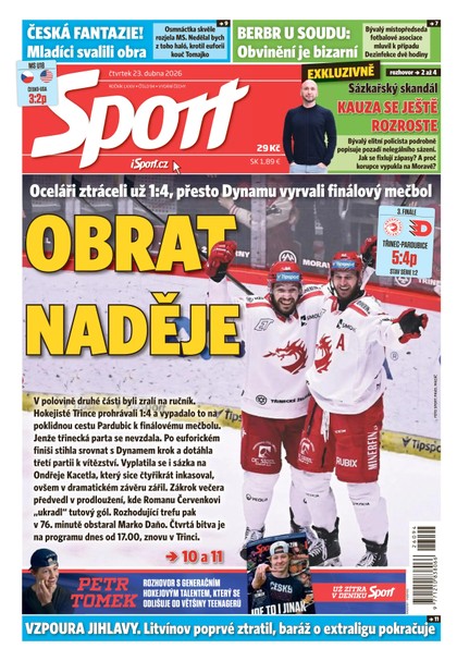 E-magazín Sport - 23.04.2026 - CZECH NEWS CENTER a. s.