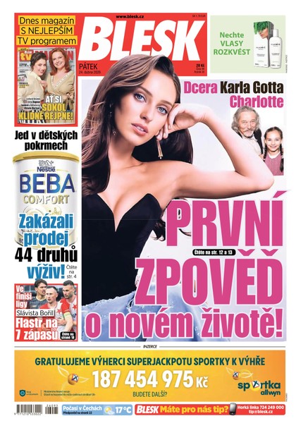 E-magazín Blesk - 24.04.2026 - CZECH NEWS CENTER a. s.
