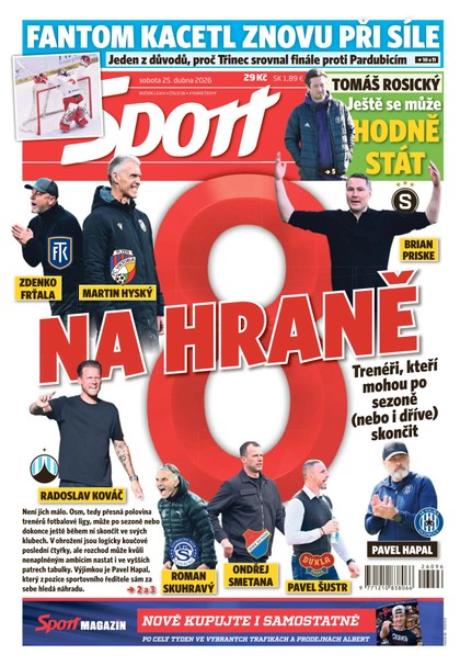 E-magazín Sport - 25.04.2026 - CZECH NEWS CENTER a. s.