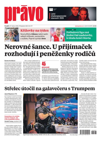 E-magazín Deník Právo - 27.4.2026 - Borgis, a.s.