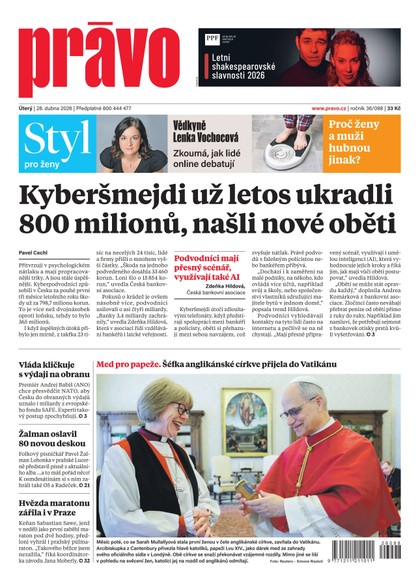 E-magazín Deník Právo - 28.4.2026 - Borgis, a.s.