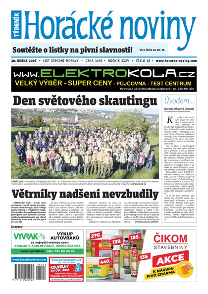 E-magazín Horácké noviny 18/2026 - Horácké noviny