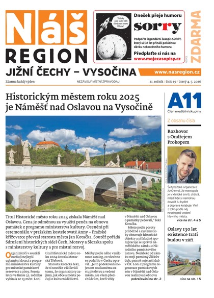 E-magazín Náš Region - Jižní Čechy 19/2026 - A 11 s.r.o.