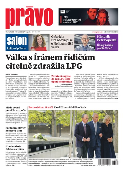 E-magazín Deník Právo - 30.4.2026 - Borgis, a.s.
