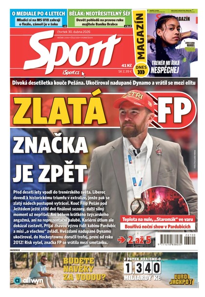 E-magazín Sport - 30.04.2026 - CZECH NEWS CENTER a. s.