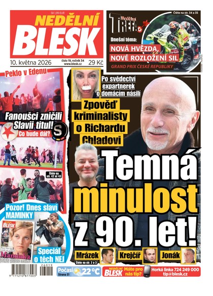E-magazín NEDĚLNÍ BLESK - 10.05.2026 - CZECH NEWS CENTER a. s.