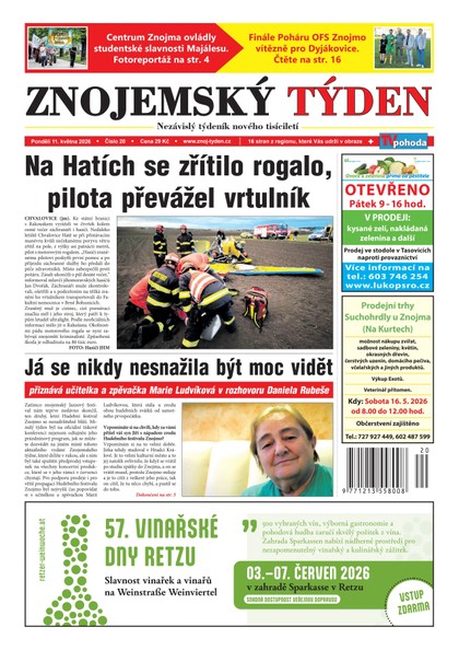 E-magazín Znojemský týden 20/2026 - Znojemský týden