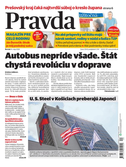 E-magazín Denník Pravda 14. 5. 2026 - OUR MEDIA SR a. s.