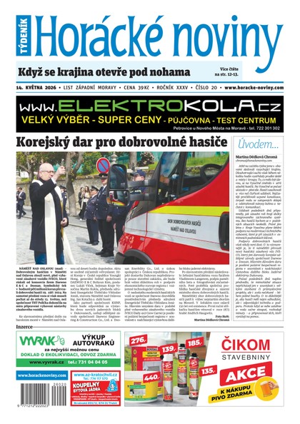 E-magazín Horácké noviny 20/2026 - Horácké noviny