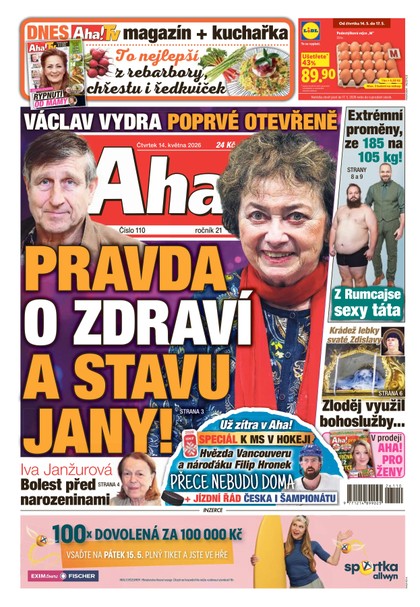 E-magazín AHA! - 14.05.2026 - CZECH NEWS CENTER a. s.