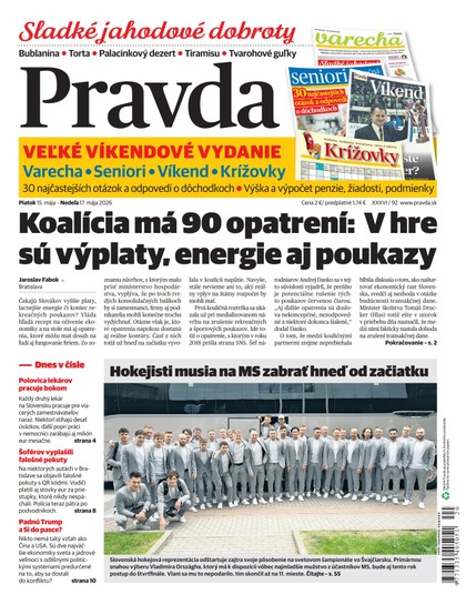 E-magazín Denník Pravda 15. 5. 2026 - OUR MEDIA SR a. s.