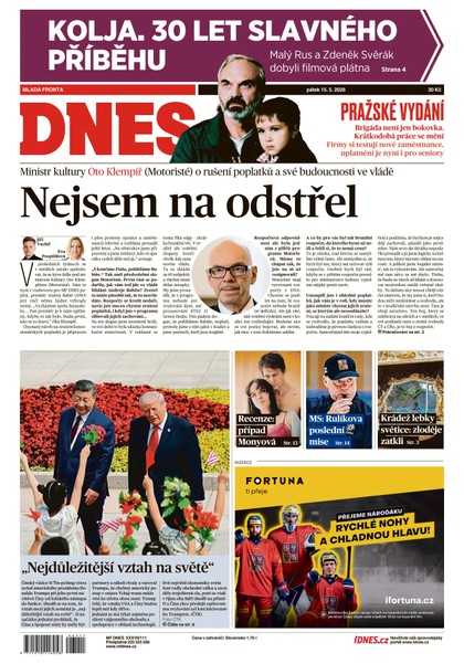 E-magazín MF DNES - 15.05.2026 - MAFRA, a.s.