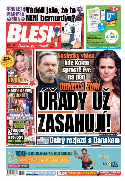 E-magazín Blesk - 15.05.2026 - CZECH NEWS CENTER a. s.