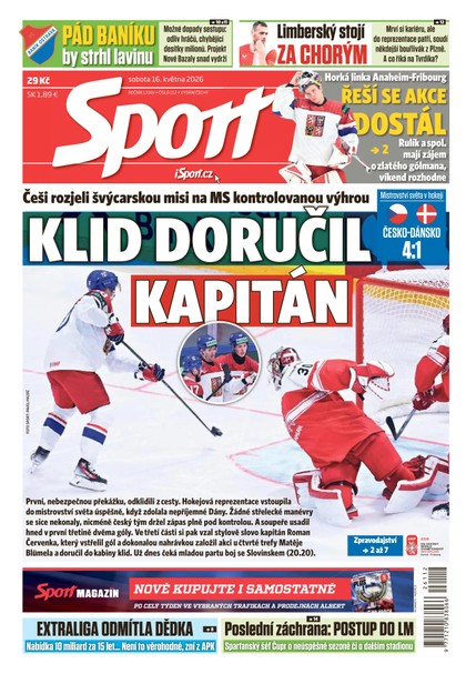 E-magazín Sport - 16.05.2026 - CZECH NEWS CENTER a. s.
