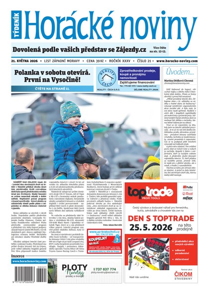 E-magazín Horácké noviny 21/2026 - Horácké noviny
