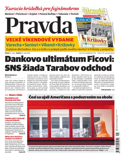 E-magazín Denník Pravda 22. 5. 2026 - OUR MEDIA SR a. s.