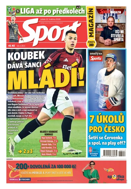 E-magazín Sport - 22.05.2026 - CZECH NEWS CENTER a. s.