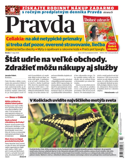 E-magazín Denník Pravda 27. 5. 2026 - OUR MEDIA SR a. s.