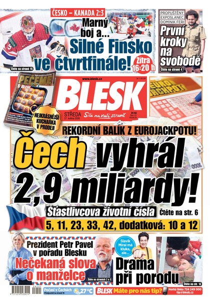 E-magazín Blesk - 27.05.2026 - CZECH NEWS CENTER a. s.